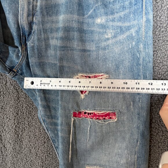 Polo Ralph Lauren The Sullivan Slim Patch Distressed Jeans - Men's Size 38*30 - Picture 9 of 12